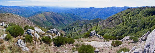 vtt en ardèche : vue cretes de montpezat