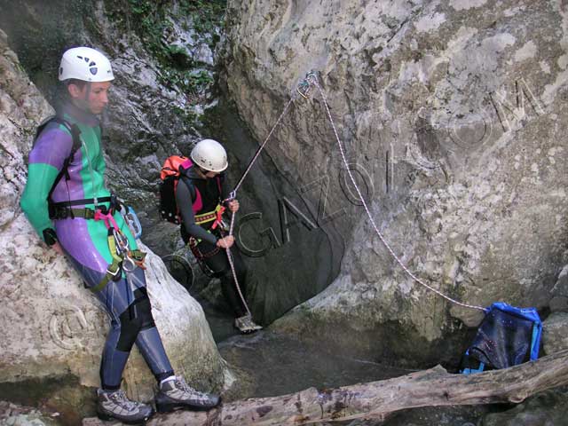 canyoning à Vallon Pont d'Arc : canyon de Pissevieille