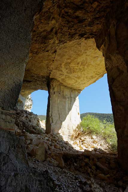 vtt en Ardèche : Les carrières de Cruas