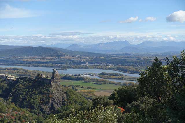 vtt en ardèche : vtt chateau rochemaure 3 becs