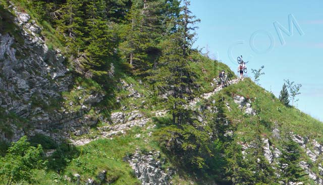 vtt en ardèche : vtt sentier gaubert